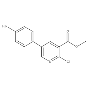 Methyl 5-(4-aminophenyl)-2-chloropyridine-3-carboxylate结构式