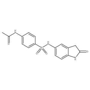 N-(4-(N-(2-oxoindolin-5-yl)sulfamoyl)phenyl)acetamide Structure