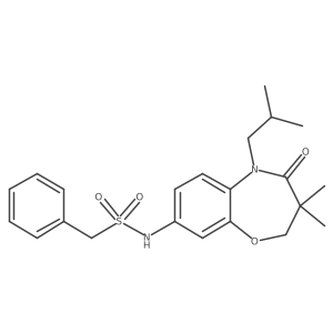 N-(5-isobutyl-3,3-dimethyl-4-oxo-2,3,4,5-tetrahydrobenzo[b][1,4]oxazepin-8-yl)-1-phenylmethanesulfonamide结构式
