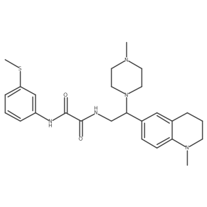 N1-(2-(1-methyl-1,2,3,4-tetrahydroquinolin-6-yl)-2-(4-methylpiperazin-1-yl)ethyl)-N2-(3-(methylthio)phenyl)oxalamide结构式