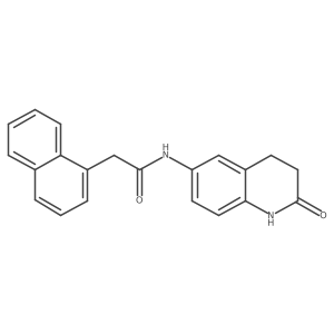 2-(naphthalen-1-yl)-N-(2-oxo-1,2,3,4-tetrahydroquinolin-6-yl)acetamide Structure