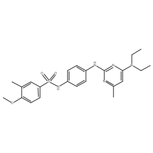 N-(4-((4-(diethylamino)-6-methylpyrimidin-2-yl)amino)phenyl)-4-methoxy-3-methylbenzenesulfonamide Structure