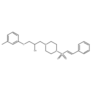 1-(3-Methylphenoxy)-3-[4-(2-phenylethenesulfonyl)piperazin-1-yl]propan-2-ol Structure