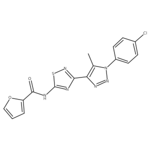 N-{3-[1-(4-chlorophenyl)-5-methyl-1H-1,2,3-triazol-4-yl]-1,2,4-thiadiazol-5-yl}furan-2-carboxamide Structure