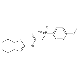 2-((4-methoxyphenyl)sulfonyl)-N-(4,5,6,7-tetrahydrobenzo[d]thiazol-2-yl)acetamide结构式