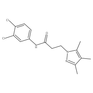 N-(3,4-dichlorophenyl)-3-(3,4,5-trimethyl-1H-pyrazol-1-yl)propanamide Structure