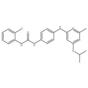 1-(2-Chlorophenyl)-3-(4-((6-isopropoxy-2-methylpyrimidin-4-yl)amino)phenyl)urea结构式