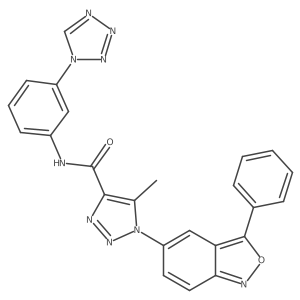 5-methyl-1-(3-phenyl-2,1-benzoxazol-5-yl)-N-[3-(1H-1,2,3,4-tetrazol-1-yl)phenyl]-1H-1,2,3-triazole-4-carboxamide Structure