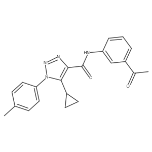 N-(3-acetylphenyl)-5-cyclopropyl-1-(4-methylphenyl)-1H-1,2,3-triazole-4-carboxamide Structure