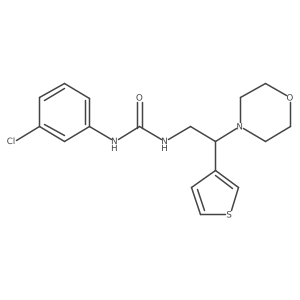1-(3-Chlorophenyl)-3-(2-morpholino-2-(thiophen-3-yl)ethyl)urea结构式