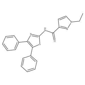 N-(4,5-diphenylthiazol-2-yl)-1-ethyl-1H-pyrazole-3-carboxamide结构式