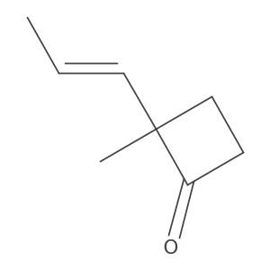 (E)-2-Methyl-2-(prop-1-EN-1-YL)cyclobutanone结构式
