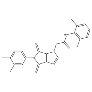 N-(2,6-dimethylphenyl)-2-[5-(3,4-dimethylphenyl)-4,6-dioxo-4,5,6,6a-tetrahydropyrrolo[3,4-d][1,2,3]triazol-1(3aH)-yl]acetamide结构式
