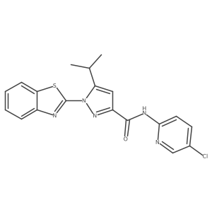 1-(benzo[d]thiazol-2-yl)-N-(5-chloropyridin-2-yl)-5-isopropyl-1H-pyrazole-3-carboxamide Structure