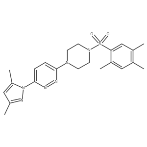 3-(3,5-dimethyl-1H-pyrazol-1-yl)-6-[4-(2,4,5-trimethylbenzenesulfonyl)piperazin-1-yl]pyridazine结构式