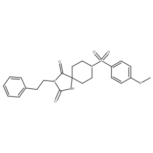 8-((4-Methoxyphenyl)sulfonyl)-3-phenethyl-1,3,8-triazaspiro[4.5]decane-2,4-dione Structure