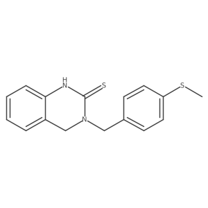 3-(4-(methylthio)benzyl)-3,4-dihydroquinazoline-2(1H)-thione结构式