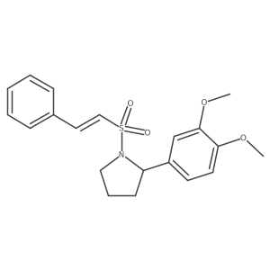 2-(3,4-Dimethoxyphenyl)-1-(2-phenylethenesulfonyl)pyrrolidine Structure