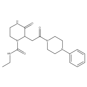 N-ethyl-3-oxo-2-[2-oxo-2-(4-phenylpiperazin-1-yl)ethyl]piperazine-1-carboxamide Structure