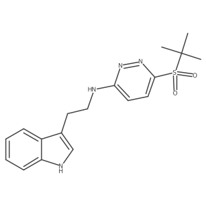 N-[2-(1H-indol-3-yl)ethyl]-6-(2-methylpropane-2-sulfonyl)pyridazin-3-amine Structure