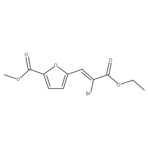 Methyl 5-(2-bromo-3-ethoxy-3-oxo-1-propen-1-yl)-2-furancarboxylate结构式