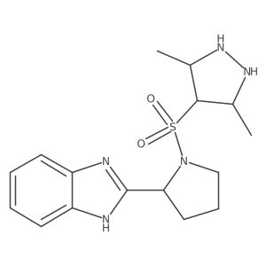 2-[1-(3,5-dimethylpyrazolidin-4-yl)sulfonylpyrrolidin-2-yl]-1H-benzimidazole结构式