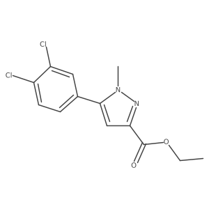 Ethyl 5-(3,4-dichlorophenyl)-1-methylpyrazole-3-carboxylate结构式