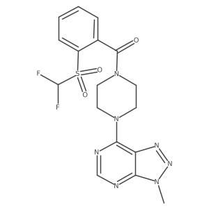 1-(2-difluoromethanesulfonylbenzoyl)-4-{3-methyl-3H-[1,2,3]triazolo[4,5-d]pyrimidin-7-yl}piperazine结构式