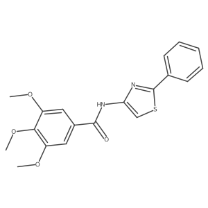 3,4,5-Trimethoxy-N-(2-phenylthiazol-4-yl)benzamide结构式