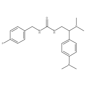 1-(2-(Dimethylamino)-2-(4-(dimethylamino)phenyl)ethyl)-3-(4-fluorobenzyl)urea结构式