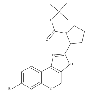(S)-tert-butyl 2-(7-bromo-1,4-dihydrochromeno[4,3-d]imidazol-2-yl)pyrrolidine-1-carboxylate结构式