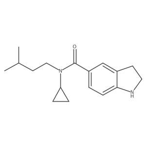 1h-Indole-5-carboxamide,n-cyclopropyl-2,3-dihydro-n-(3-methylbutyl)-结构式