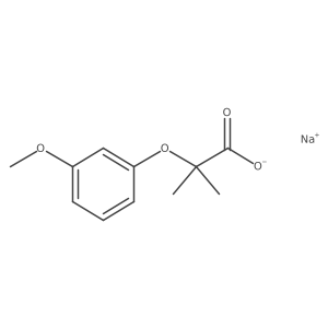 2-(3-Methoxy-phenoxy)-2-methyl-propionic acid sodium salt Structure
