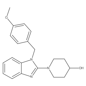 1-(1-(4-methoxybenzyl)-1H-benzo[d]imidazol-2-yl)piperidin-4-ol Structure
