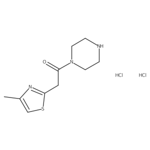 2-(4-Methyl-1,3-thiazol-2-yl)-1-(piperazin-1-yl)ethan-1-one dihydrochloride Structure