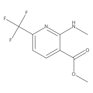 Methyl 2-(methyl-13C-amino)-6-(trifluoromethyl)-3-pyridinecarboxylate结构式