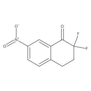 2,2-Difluoro-7-nitro-3,4-dihydronaphthalen-1(2H)-one结构式