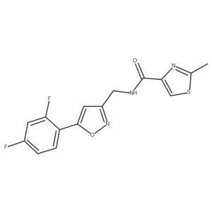 N-((5-(2,4-difluorophenyl)isoxazol-3-yl)methyl)-2-methylthiazole-4-carboxamide Structure