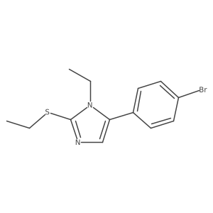 5-(4-bromophenyl)-1-ethyl-2-(ethylthio)-1H-imidazole Structure