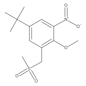 5-Tert-butyl-2-methoxy-1-((methylsulfonyl)methyl)-3-Nitrobenzene结构式