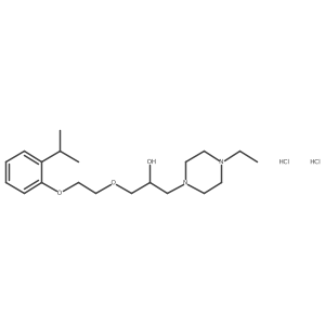 1-(4-Ethylpiperazin-1-yl)-3-(2-(2-isopropylphenoxy)ethoxy)propan-2-ol dihydrochloride Structure