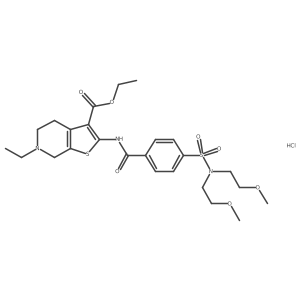 ethyl 2-(4-(N,N-bis(2-methoxyethyl)sulfamoyl)benzamido)-6-ethyl-4,5,6,7-tetrahydrothieno[2,3-c]pyridine-3-carboxylate hydrochloride Structure