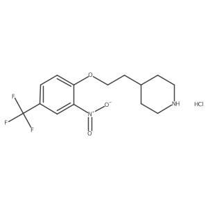 4-{2-[2-Nitro-4-(trifluoromethyl)phenoxy]-ethyl}piperidine hydrochloride结构式
