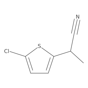 2-(5-Chlorothiophen-2-yl)propanenitrile结构式