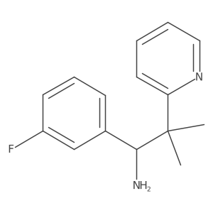1-(3-Fluorophenyl)-2-methyl-2-(pyridin-2-yl)propan-1-amine结构式