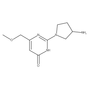 2-(3-Aminopyrrolidin-1-yl)-6-(methoxymethyl)pyrimidin-4-ol结构式
