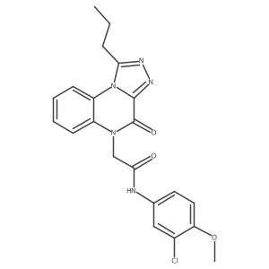 N-(3-chloro-4-methoxyphenyl)-2-(4-oxo-1-propyl[1,2,4]triazolo[4,3-a]quinoxalin-5(4H)-yl)acetamide Structure