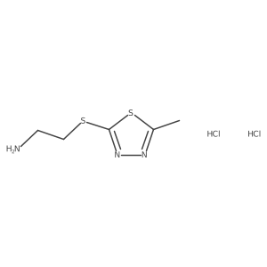 {2-[(5-Methyl-1,3,4-thiadiazol-2-yl)thio]ethyl}amine dihydrochloride结构式