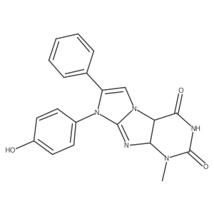 6-(4-Hydroxyphenyl)-4-methyl-7-phenyl-4a,9a-dihydropurino[7,8-a]imidazole-1,3-dione Structure