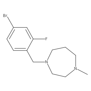 1-[(4-Bromo-2-fluorophenyl)methyl]-4-methyl-1,4-diazepane结构式